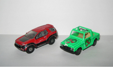 Набор 2 модели Isuzu Vehicross + Suzuki Samurai China Promo 1:72, масштабная модель, Toyota, scale72