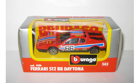 Феррари Ferrari 512 BB Daytona 1979 Bburago Бураго 1:43 Made in Italy 1990-е, масштабная модель, scale43