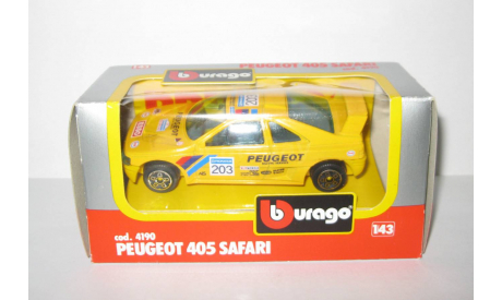 Пежо Peugeot 405 Safari Ралли 1989 Bburago Бураго 1:43 Made in Italy 1990-е, масштабная модель, scale43