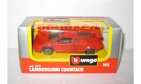 Ламборгини Lamborghini Countach 1987 Bburago Бураго 1:43 Made in Italy 1990-е, масштабная модель, scale43