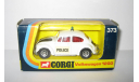 Фольксваген Жук VW Volkswagen Beetle 1200 Police Corgi 1:43 Made in Gt Britain, масштабная модель, scale43