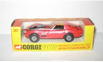 Chevrolet Corvette Stingray Coupe USA 1969 Corgi Whizzwheels 1:43 Made in Gt Britain 387, масштабная модель, scale43