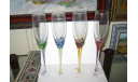 Фужер под Шампанское 4 шт Tizo Glass Румыния Сувенир Винтаж 30 см Стекло, масштабные модели (другое)