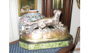 Большая скульптура ’Собаки на охоте’ Бронза Франция Антиквариат Сувенир Винтаж Длина 40 см, масштабные модели (другое)