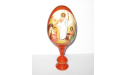 Яйцо Икона ’Воскресение Христово’ Раритет Антиквариат Высота 25 см