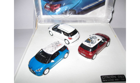набор из 3 Ситроен Citroen DS3 2010 New Roofdeco Norev 1:43 155285, масштабная модель, Citroën, scale43