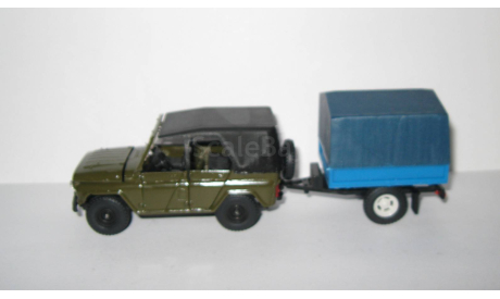 Уаз 469 4х4 + прицеп СССР Агат Тантал Радон 1:43, масштабная модель, scale43