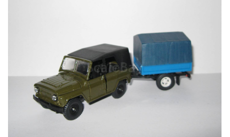 Уаз 469 4х4 + прицеп СССР Агат Тантал Радон 1:43, масштабная модель, scale43