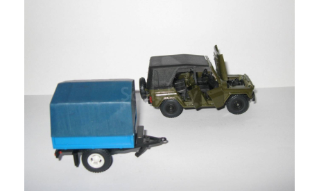 Уаз 469 4х4 + прицеп СССР Агат Тантал Радон 1:43, масштабная модель, scale43