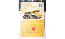 Красивый Подарочный Календарь на ВСЕ годы Фольксваген VW Volkswagen Beetle T1 МЕТАЛЛ Германия 35х20 см, масштабная модель, scale0