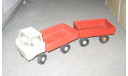 Игрушка Большой грузовик Маз + прицеп Сделано в СССР 1:18 Винтаж Жесть Длина 45 см, масштабная модель, scale18