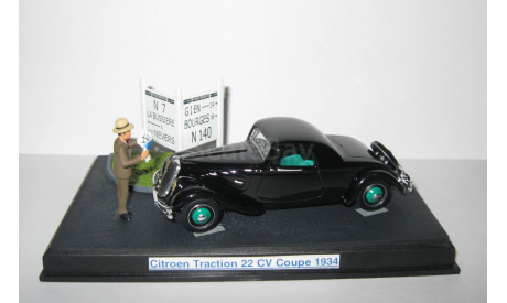 Ситроен Citroen Traction 22 CV Coupe 1934 IXO Norev Universal Hobbies 1:43 Диорама, масштабная модель, scale43