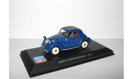 Симка Simca 5 Decouvrable 1937 IXO Altaya 1:43, масштабная модель, scale43