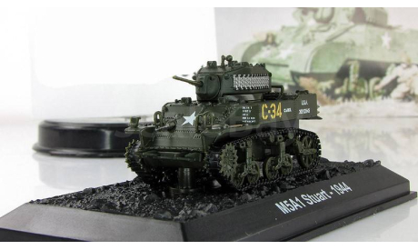 танк США M5A1 Stuart 1941 Вторая мировая война Amercom IXO № 36 1:72, масштабная модель, scale72