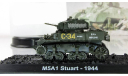 танк США M5A1 Stuart 1941 Вторая мировая война Amercom IXO № 36 1:72, масштабная модель, scale72