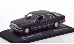 Мерседес Бенц Mercedes Benz 560 SEL W126 1990 Черный Minichamps 1:43 Limited Edition 500 pcs БЕСПЛАТНАЯ доставка