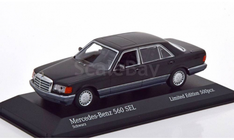 Мерседес Бенц Mercedes Benz 560 SEL W126 1990 Черный Minichamps 1:43 Limited Edition 500 pcs БЕСПЛАТНАЯ доставка, масштабная модель, 1/43, Mercedes-Benz