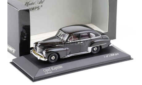 Опель Opel Kapitan 1951 Черный Minichamps 1:43 430043306, масштабная модель, scale43