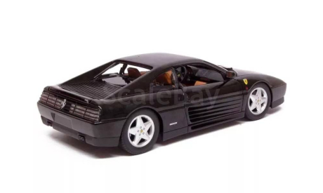 Феррари Ferrari 348 TB 1992 Черный Hot Wheels Elite 1:18 X5481, масштабная модель, 1/18