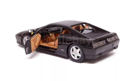 Феррари Ferrari 348 TB 1992 Черный Hot Wheels Elite 1:18 X5481, масштабная модель, 1/18