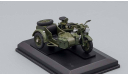 мотоцикл Zundapp KS750 с коляской 1943 Великая Отечественная война Cararama Hongwell 1:43, масштабная модель мотоцикла, scale43