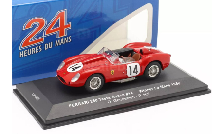 Феррари Ferrari 250 Testa Rossa #14 O. Gendebien P. Hill Le Mans Победитель 1958 IXO 1:43 LM1958, масштабная модель, scale43