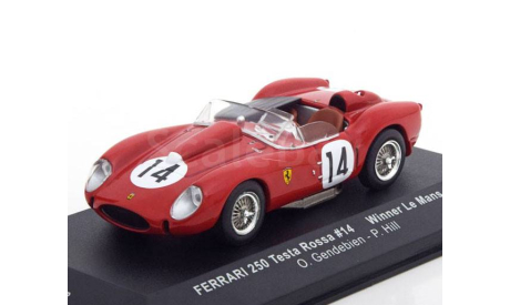 Феррари Ferrari 250 Testa Rossa #14 O. Gendebien P. Hill Le Mans Победитель 1958 IXO 1:43 LM1958, масштабная модель, scale43