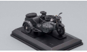 мотоцикл Zundapp KS750 с коляской 1941 Великая Отечественная война Cararama Hongwell 1:43, масштабная модель мотоцикла, scale43