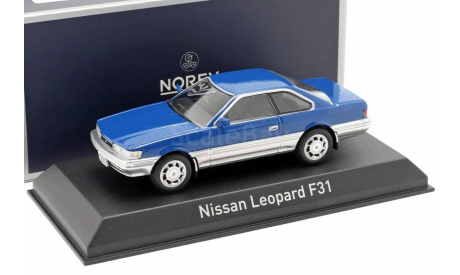 Ниссан Nissan Leopard (F31) 1986 Blue Metallic Norev 1:43 420179, масштабная модель, scale43