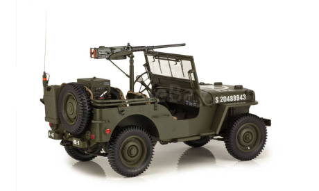 Джип Виллис Jeep Willys + Прицеп трейлер и Противотанковая пушка M3 хаки США USA 1943 Война PremiumX 1:8 Эксклюзив РАРИТЕТ Большая модель Длина 1 метр!, масштабная модель, scale8