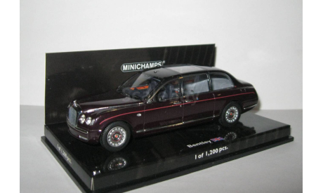 Бентли Bentley State Limousine 2002 Королева Елизавета 2 Minichamps 1:43 Раритет, масштабная модель, scale43