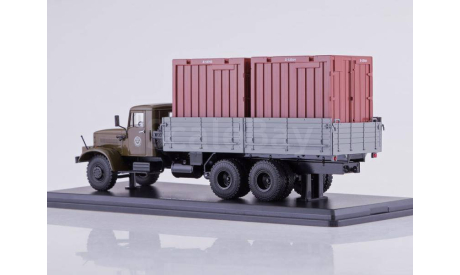 Краз 257 Б1 бортовой с контейнерами 1973 СССР SSM 1:43 SSM1149, масштабная модель, scale43
