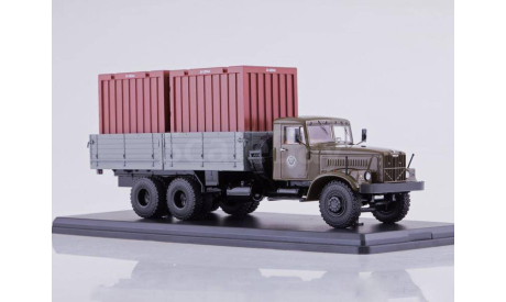 Краз 257 Б1 бортовой с контейнерами 1973 СССР SSM 1:43 SSM1149, масштабная модель, scale43