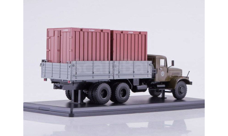 Краз 257 Б1 бортовой с контейнерами 1973 СССР SSM 1:43 SSM1149, масштабная модель, scale43