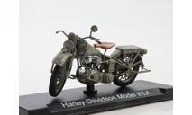 мотоцикл Харлей Harley Davidson WLA 1941 Вторая Мировая война Наши Мотоциклы IXO Atlas 1:24, масштабная модель мотоцикла, Harley-Davidson, scale24