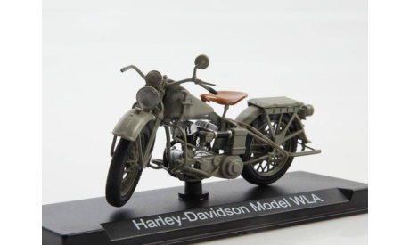 мотоцикл Харлей Harley Davidson WLA 1941 Вторая Мировая война Наши Мотоциклы IXO Atlas 1:24, масштабная модель мотоцикла, Harley-Davidson, scale24