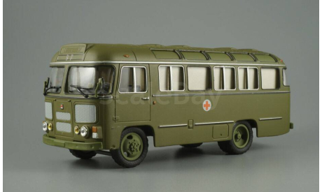автобус Паз 672 М Санитарный СССР Советский автобус 1:43 Раритет, масштабная модель, scale43