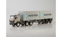 7043 - МАЗ-6422 с полуприцепом-контейнеровозом МАЗ-938920 Maersk, серый, масштабная модель, Start Scale Models (SSM), 1:43, 1/43