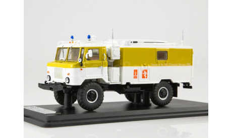 L021 - КШМ Р-142 (66) сопровождение олимпийского огня, белый / желтый, масштабная модель, Start Scale Models (SSM), scale43, ГАЗ