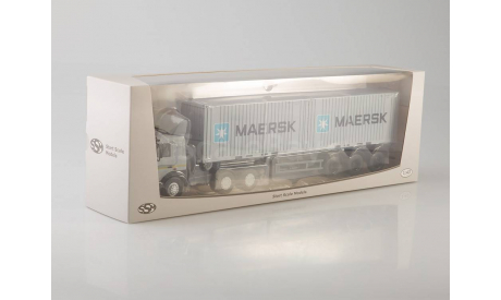 7043 - МАЗ-6422 с полуприцепом-контейнеровозом МАЗ-938920 Maersk, серый, масштабная модель, Start Scale Models (SSM), 1:43, 1/43