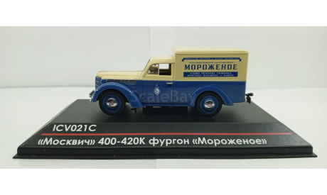 Москвич 400-420К фургон ’Мороженное’, масштабная модель, ICV, scale43