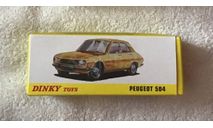 DINKY TOYS. ATLAS. PEUGEOT. 504, масштабная модель, scale43