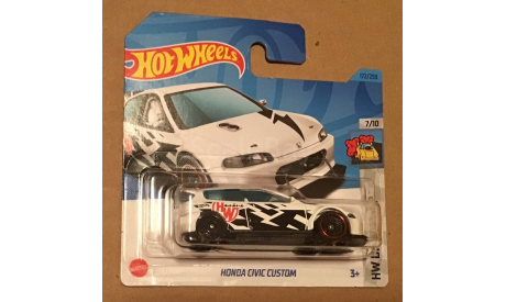 HOT WHEELS. HONDA CIVIC CUSTOM, масштабная модель, Mattel Hot Wheels, 1:64, 1/64