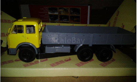 МАЗ-514 бортовой, желтый/голубой, масштабная модель, 1:43, 1/43, Наш Автопром