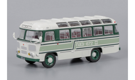 ПАЗ-672 Бело-зелёный, масштабная модель, Classicbus, scale43