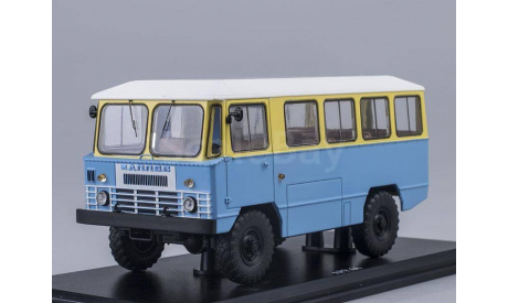 Армейский автобус АПП-66, жёлто-синий, масштабная модель, Start Scale Models (SSM), 1:43, 1/43