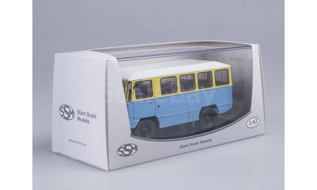 Армейский автобус АПП-66, жёлто-синий, масштабная модель, Start Scale Models (SSM), scale43