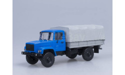 ГАЗ-3308 4х4 (двигатель ЗМЗ-513) бортовой с тентом, (синий)
