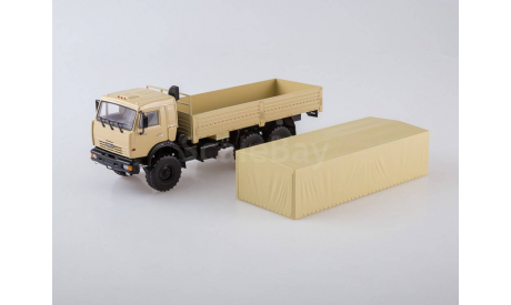 КАМАЗ-43118 6x6 бортовой с тентом, масштабная модель, scale43