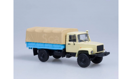 ГАЗ-33081 4х4 (двиг. Д-245.7 Diesel Turbo) с тентом, (бежевый), масштабная модель, scale43, Автоистория (АИСТ)